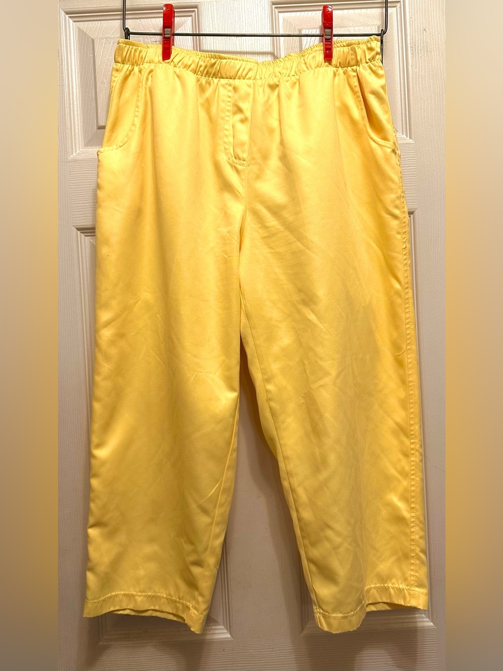 Kids Bright Yellow Elastic-Waist Pull-On Pants